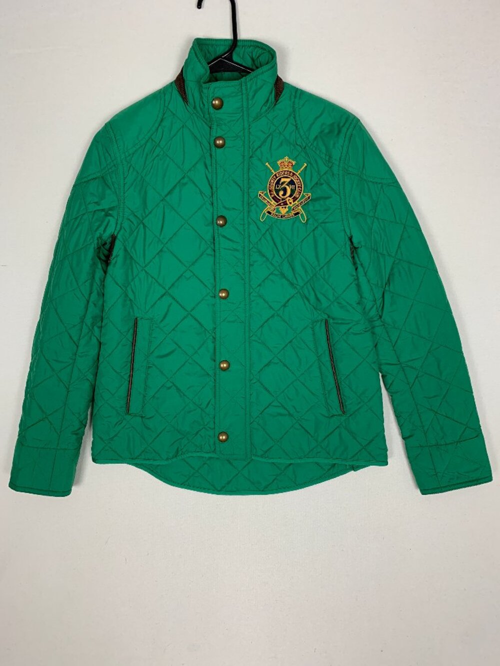 Ralph Lauren Sport Green Quilted Crest Jacket